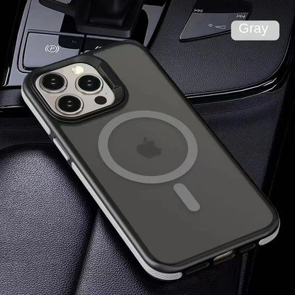 Magnetic Luxury Matte Translucent Armor Shockproof Case For iPhone 16 15 14 13 12 11 Pro Max for Magsafe Wireless Charge Cover