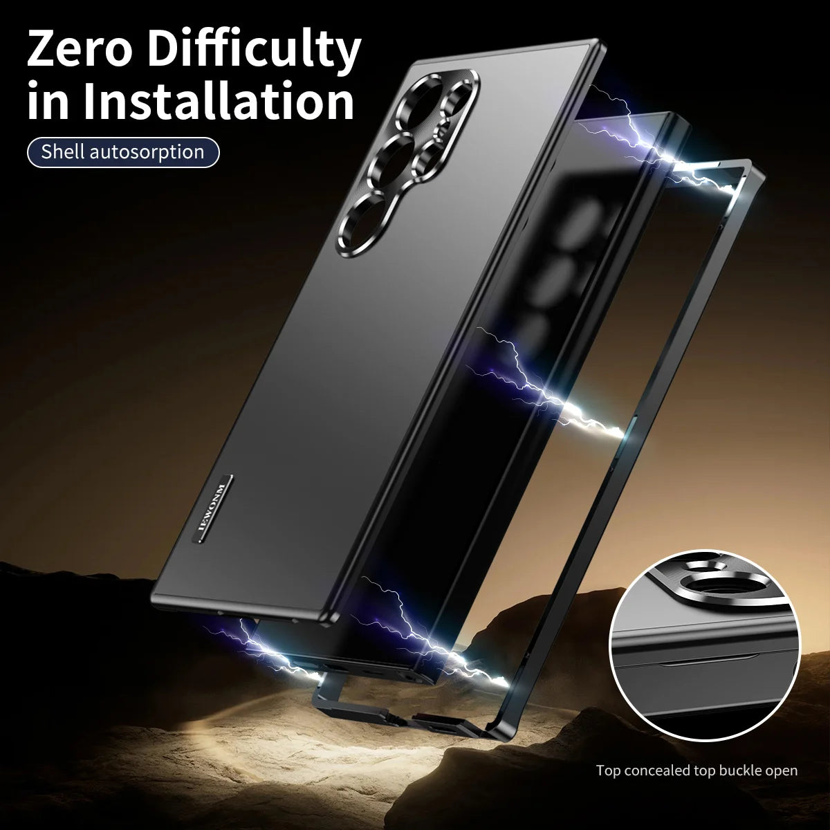 All-aluminum Body Matte Titanium Alloy Ultra-thin Back Cover For Samsung Galaxy S26 S21 S25 S24 S23 Ultra Metal Magnetic Shell