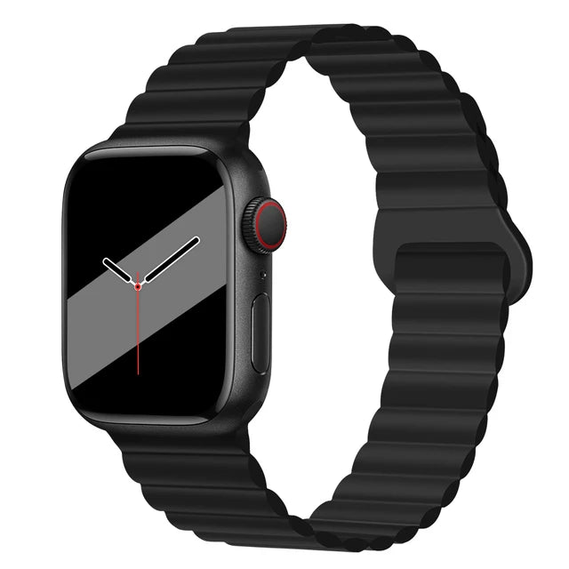 Magnetic Strap For Apple Watch Band 46mm 45mm 49mm 40mm 42mm 41mm Silicone Sport Bracelet iWatch Series Ultra 10 9 6 7 8 SE 44mm