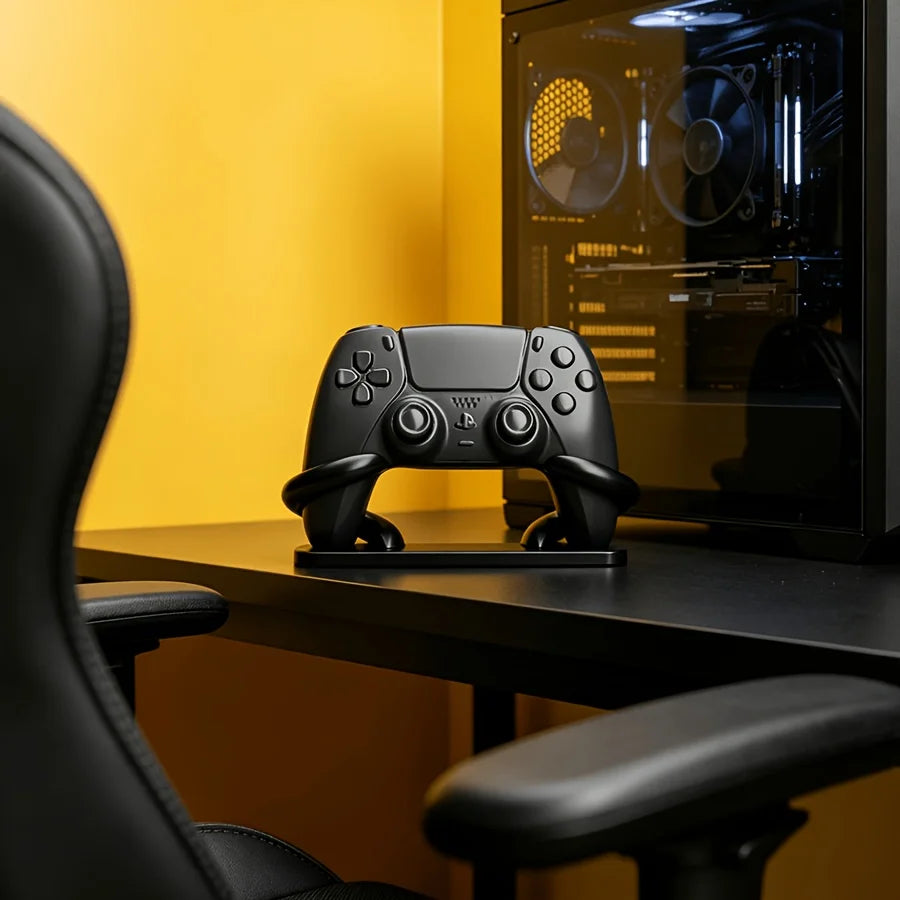 minimalism Game Controller Holder 3D Printed Anti-Slip Desk Stand Universal Gamepad Mount PS5 PS4 Xbox Gaming Desktop Organizer