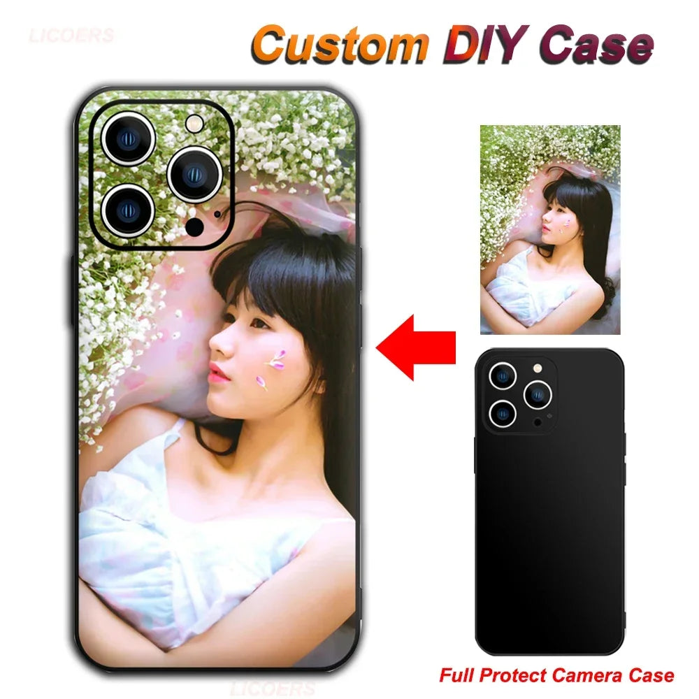 Custom Matte Case for iPhone 18 17 16 15 14 13 12 11 Pro Max Mini XS XR 7 8 Plus DIY Personalized Photo Picture Soft Cover Funda