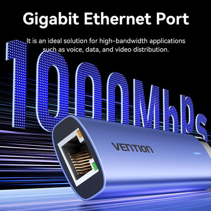 Vention USB 3.0 Ethernet Adapter HUB RJ45 1000Mbps Lan for MacBook Laptop Lenovo Windows PC  USB C HUB 3.0 Ethernet HUB Switch