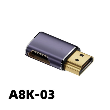Mini /Micro 8K HDMI 2.1 Cable Connector Adapter 270 90 Degree Angle 2 Pieces Male to Female Converters Cable Adaptor Extender HD