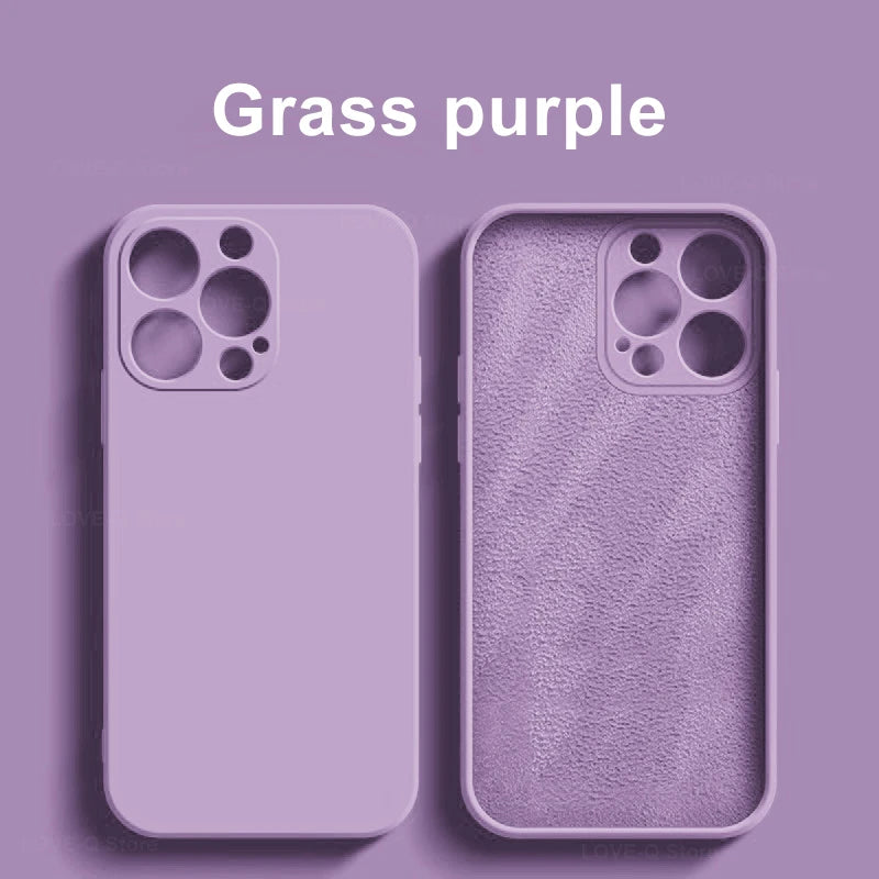Original Liquid Silicone Phone Case For Apple iPhone 18,17,16,15,14,13,12 ,Pro，Plus Pro Max Cases For iPhone  Shockproof Cover