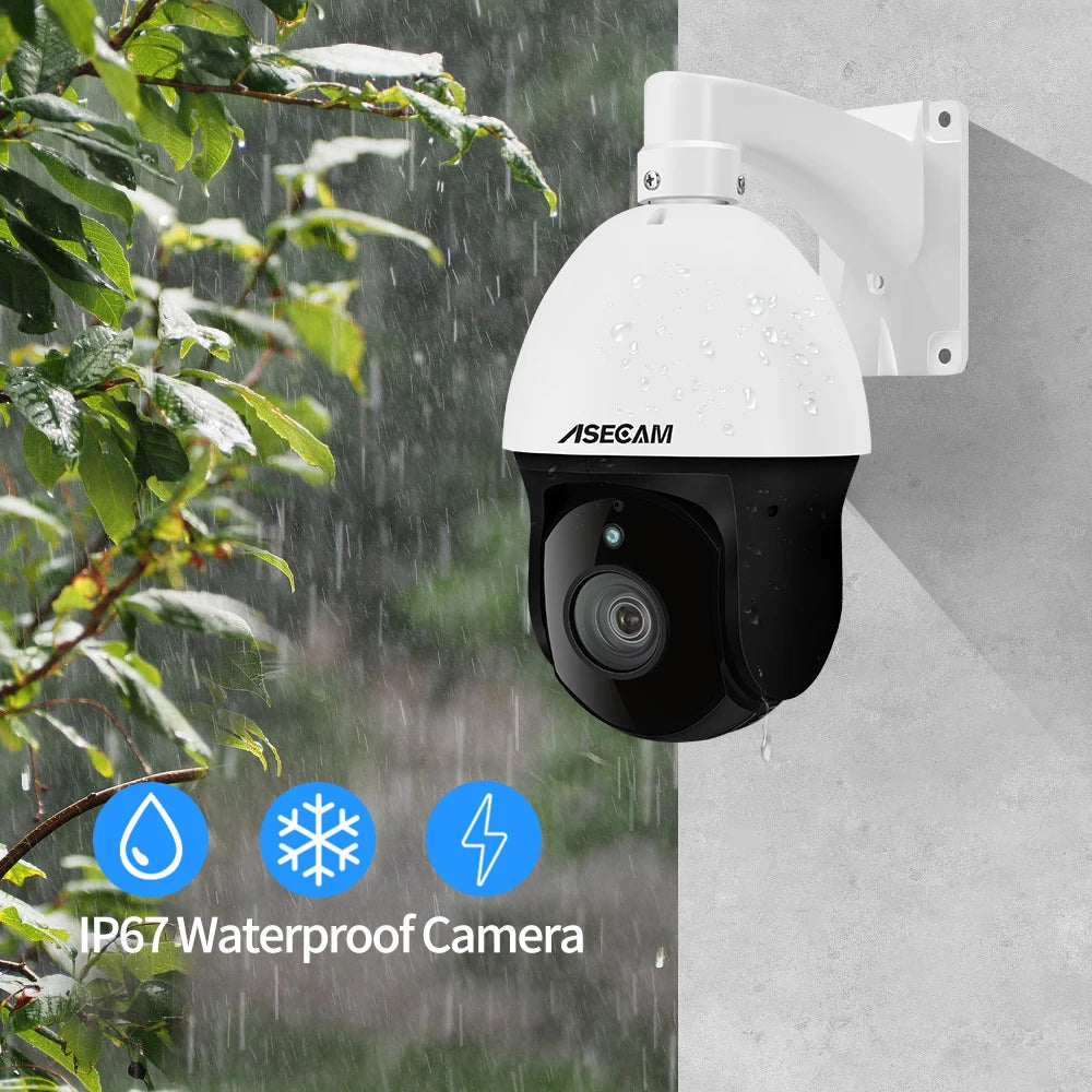 8MP 4K IP Camera Outdoor PTZ 30X Optical Zoom CCTV Onvif H.265 Dome POE Vehicle Detection Security Camera Hikvision Compatible