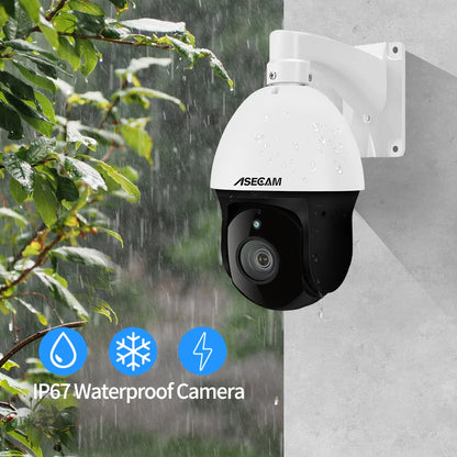 8MP 4K IP Camera Outdoor PTZ 30X Optical Zoom CCTV Onvif H.265 Dome POE Vehicle Detection Security Camera Hikvision Compatible