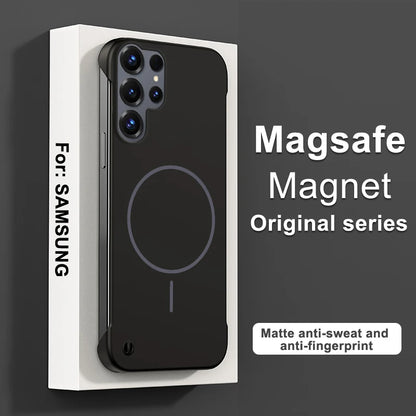 Frameless Magnetic PC Case For Samsung S26 S25 S24 Plus S23 Ultra S20 S21 S10 Note 20 A56 A16 A55 A35 A15 A54 A34 A24 A14 Cover