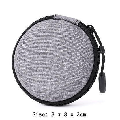 Portable Zipper Earphone Case Bag for Airpod Earpods KZ BA10 AS10 ES4 Charging Cable Accessories Mini Carrying Storage Bag Pouch