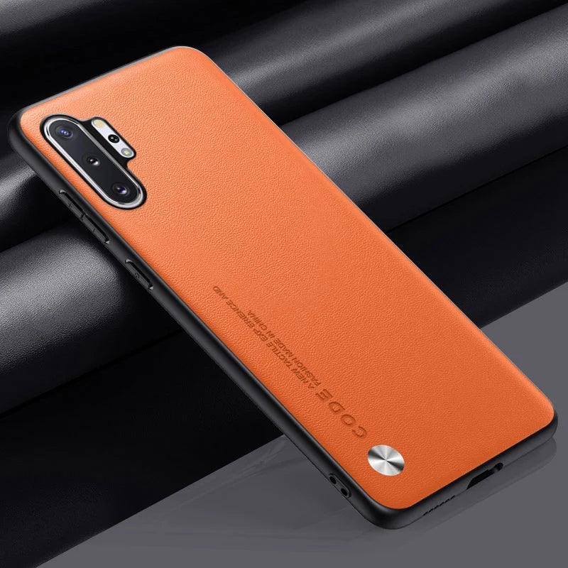 Luxury PU Leather Case For Samsung Galaxy Note 10 Plus Back Cover Silicone Full Protection Phone Case For Samsung Note10 Plus 5G