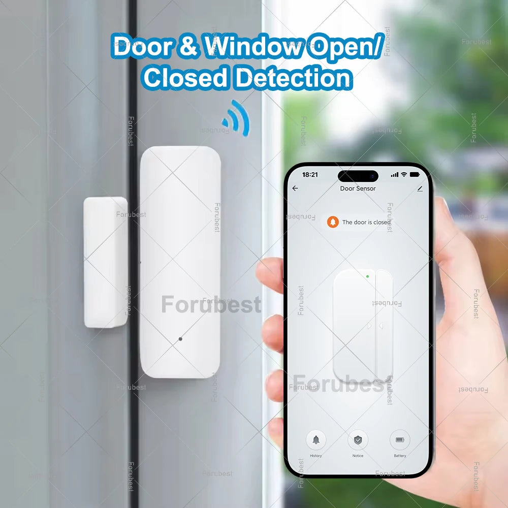 Zigbee Door Sensor Window Sensor Smart Home Security Wireless Door Open Closed Anti-theft Contact Detector App Remote Monitor