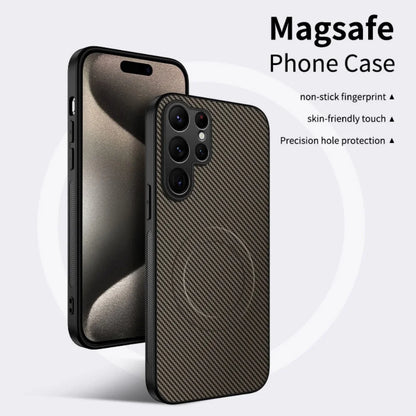 Luxury Matte Carbon Fiber Magnetic For Magsafe Armor Phone Case Samsung S26 Ultra S25 S24 FE S23 S22 Plus S21 S20 FE A56 A36 A26