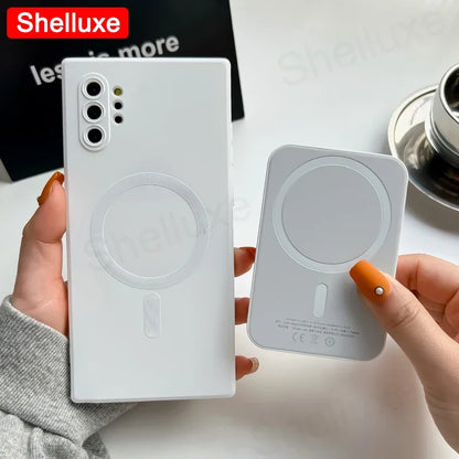 Note10 Plus Case Shelluxe Luxury For Magsafe Wireless Charge TPU Soft Case For Samsung Galaxy Note 10 Plus 20 Note20 Ultra Cases