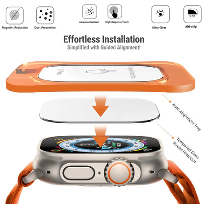 Tempered Glass For Apple Watch Ultra 1/2/3/4 49mm With Alignment Tool Screen Protector For iWatch Ultra 1 2 3 4 49mm Accessories