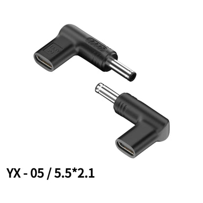 Laptop Power Adapter Connector Dc Plug USB Type C Female to Universal Male Jack Converter for Hp Dell Asus Acer Lenovo Notebook