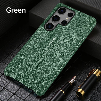 Genuine Stingray Leather Phone Case for Samsung Galaxy S 26 S26 Ultra S24 S23 S25 Plus S22 S21 A57 A56 A55 5G Luxury Back Cover