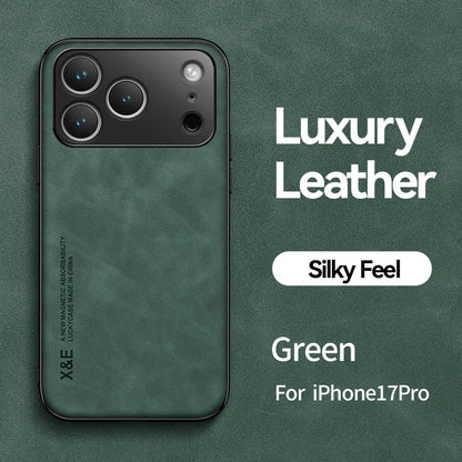 Magnetic Leather Case For iPhone 17 Pro Max Air iPhone17ProMax Air 5G Shockproof Silicone Soft Case Cover
