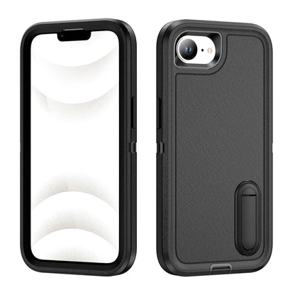 For iPhone 17E 16e Case ELVEV Luxury Soft Silicone Anti-fall + Hard PC Bumper Camera Protection Cover with Stand For 16E 17e