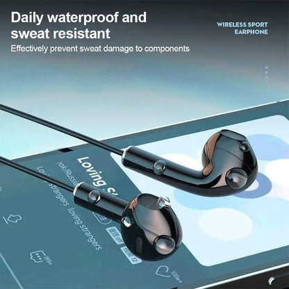 Neckband 5.2 Bluetooth Headphones Extra Long Standby Stereo Noise Reduction Earplug Sports Headphones With Digital Display