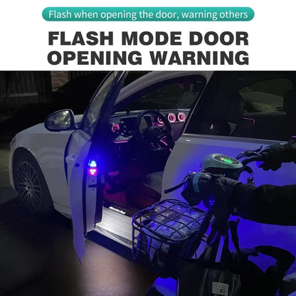 1/2Pcs Car LED Door Lights Welcome Light Magnetic Control Auto Open Door Safe Emergency Signal Lamp Car Decoration Light