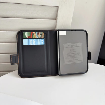 Invisible Support Bracket Card Holder Bag Phone Case For iPhone Duo 18 Fold 360 Degree Rotating Bracket Leather Wallet Cover