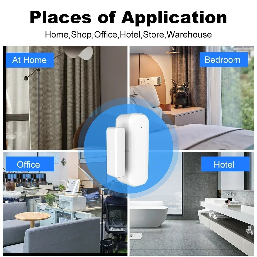 Zigbee3.0 Home Security Door Window Sensor Magnetic Open Closed Detector Remote Monitor Alarm Voice Control Via Alexa Google