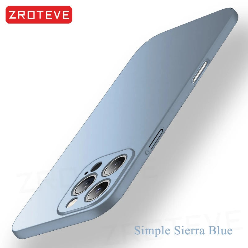 For iPhone 17 16 17e 16e 15 14 13 12 Pro Max ZROTEVE Slim Matte Hard PC Cover For iPhone16 Plus iPhone15 iPhone17 Air Phone Case