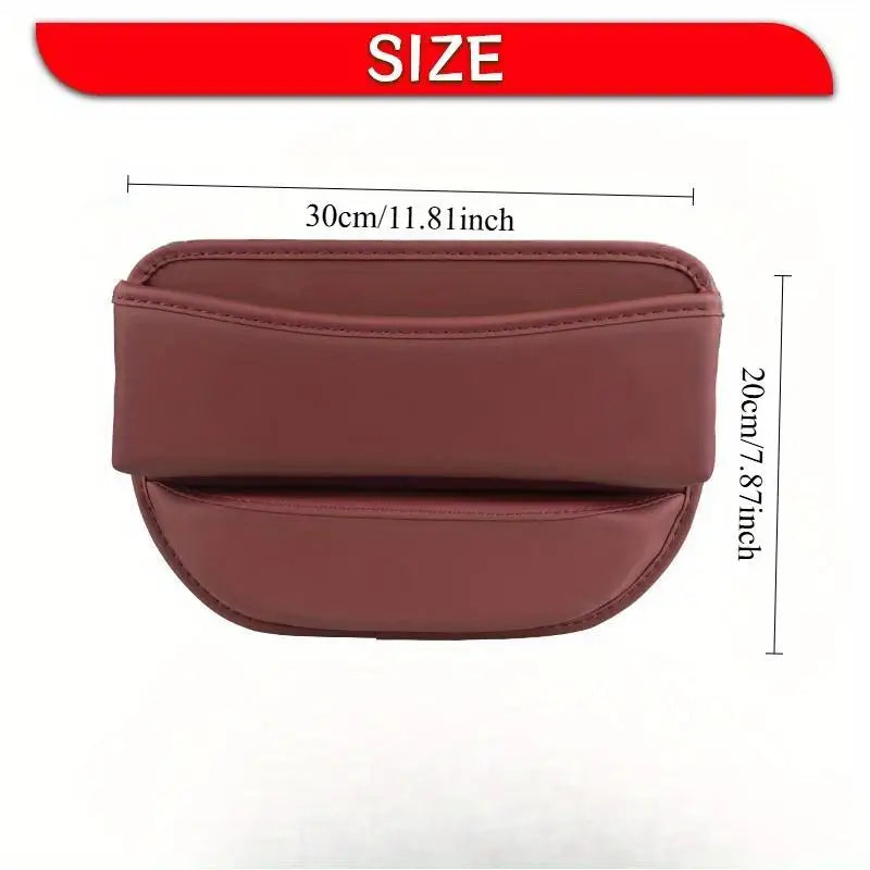 1Pc Leather Car Seat Gap Organizer Multifunction Console Crevice Filler Side Storage Box Interior Pocket