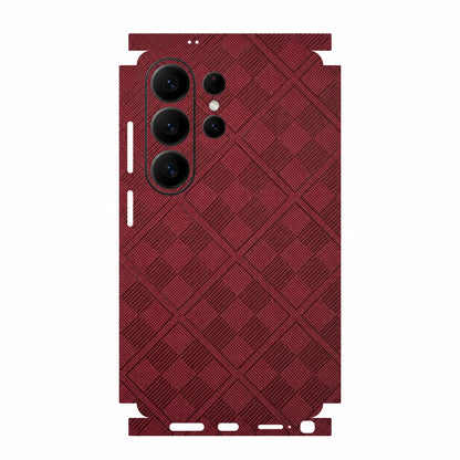 Full Wrap Faux Leather Back Skin for Samsung Galaxy S26 S25 Ultra Plus S24 S23 Anti Scratch Rear Protective Film Sticker