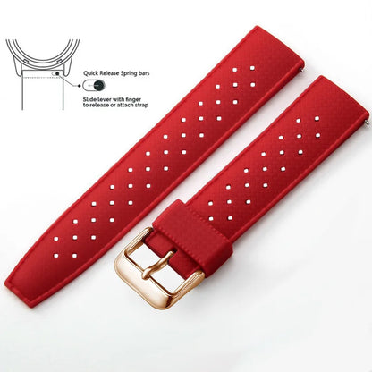Tropical Silicone Watch Band Quick Release Watch Band 18mm 20mm 22mm Rubber Tropic Smart Watch Strap Waterpfroof Muti-Color
