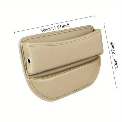 1Pc Leather Car Seat Gap Organizer Multifunction Console Crevice Filler Side Storage Box Interior Pocket