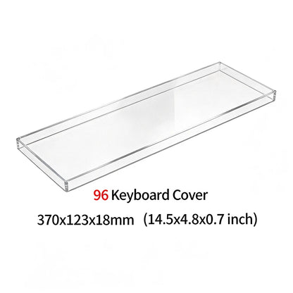 Clear Acrylic Mechanical Keyboard Dust Cover Protector Case For 60 96 98 104/108Key Transparent Anti-Dust Keyboard & Mouse Cover
