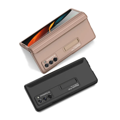 Magnetic Hinge All-included Case For Samsung Galaxy Z Fold 2 5G Shockproof Protection Stand Matte Cover For Galaxy Z Fold2 Case