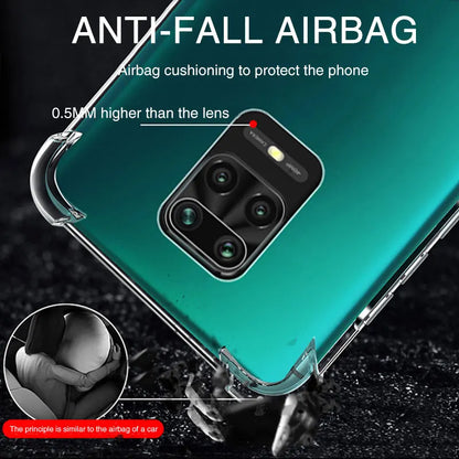 Shockproof Silicone Case On For Xiaomi Redmi Note 9 8 7 6 Pro Max 8A 9S Clear Case For Xiaomi Mi 8 9 10 Lite mi 9t Cover