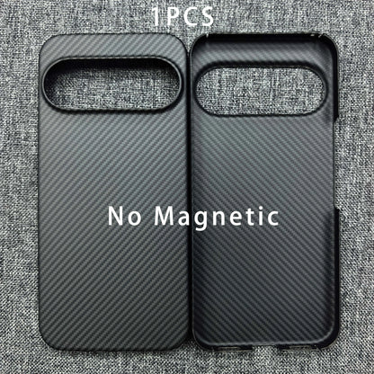 For Google Pixel 11 Pro XL Carbon Fiber Phone Case, Pixel 11, 11Pro Aramid Magnetic MagSafe Ultra-Thin Shockproof Black Case.