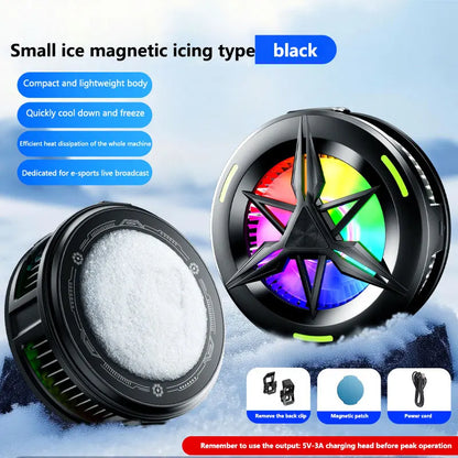 Oneplus Semiconductor Phone Cooler 5V3A Powerful Cooling Magnetic & Clip 2-in-1 Digital Display for Gaming Live Broadcast