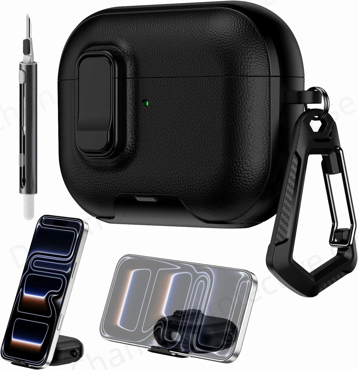 Safety Lock Case For AirPods Headphone Pro Pro 3 with Cleaning Kit Full Body Shockproof Protective Cover For AirPods 4 Pro3 2025