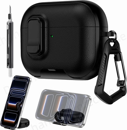 Safety Lock Case For AirPods Headphone Pro Pro 3 with Cleaning Kit Full Body Shockproof Protective Cover For AirPods 4 Pro3 2025