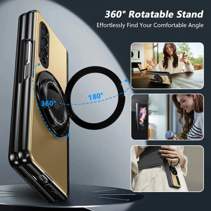 Folding Ring Holder Full Coverage Case for Samsung Galaxy Z Fold 8 Ultra 5G Fold8 Fold7 Fold 7 6 5 4 3 Fold6 Fold5 Fold4 Fold3