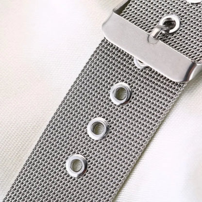 12mm 14mm 16mm 18mm 20mm 22mm 24mm Silver Mesh Milanese Watch Strap Stainless Steel Wristband for Universal Watch Accessories