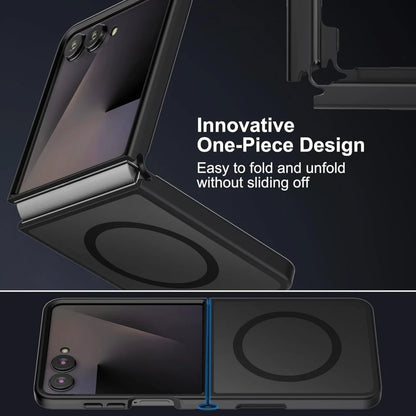 Magnetic Wireless Charging Mobile Phone Case for Samsung Galaxy Z Flip 8 7 FE 6 Cover Slim Rugged Translucent Cover with Magnet