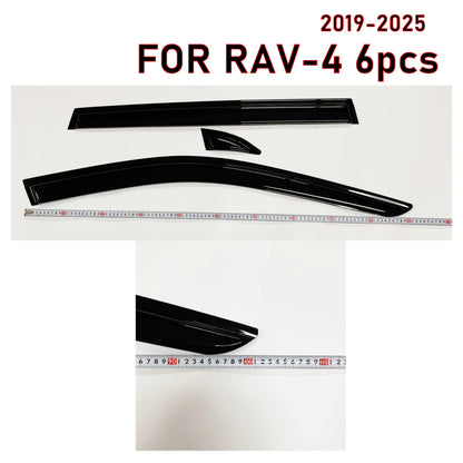 Window Visor for Toyota Rav-4 Rav4 2019-2025 | 6pcs Rain Guard Wind Deflector | Car Weather Shield Accessory