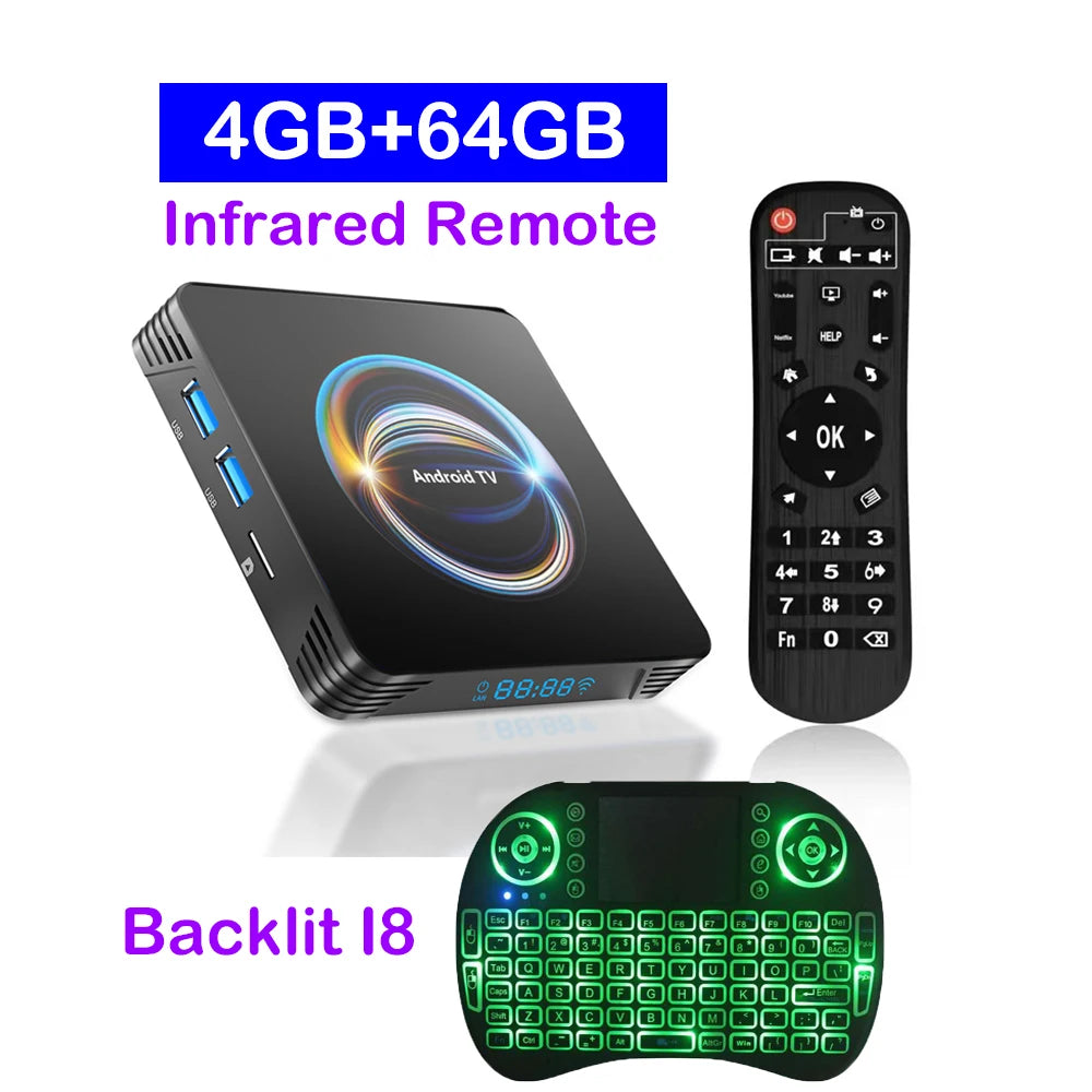 Original Android 16 X66 Smart TV Box 32GB 64GB 128GB 256GB RK3528 Bluetooth 6.0 Dual Wifi 2.4&5G Wifi6 8K Video AV1 Media Player
