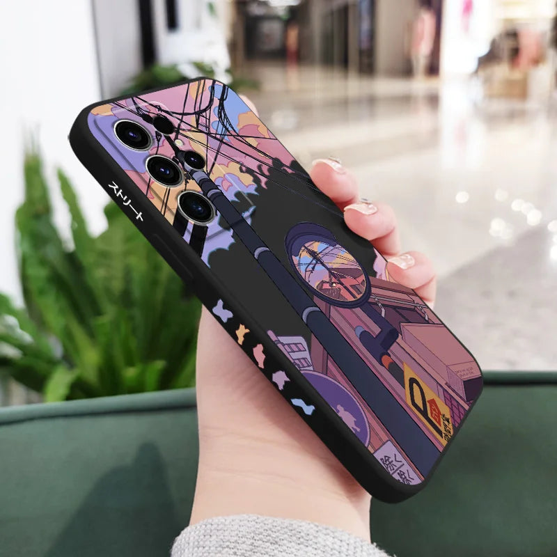 Dusk Intersection Phone Case For Samsung Galaxy S25 S24 S23 S22 S21 S20 S10 S10E S9 Ultra Plus FE Note 20 Ultra 10 9 Plus Cover