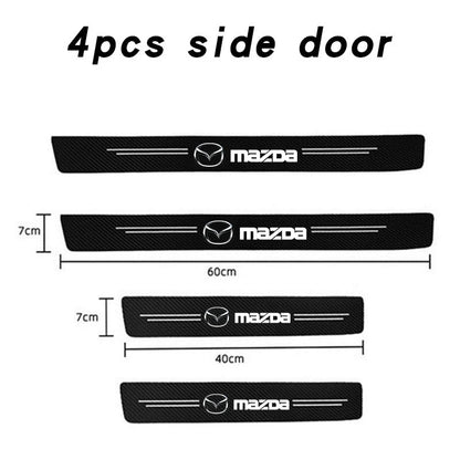 Car Door Sill Protector Carbon Fiber Threshold Stickers for Mazda 3 bk bl bj bn 323 Axela Atenza CX-3 CX-4 CX5 CX-7 CX-9 Auto