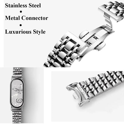 Metal Strap For Xiaomi Band 10 9 8 Belt Smartwatch Stainless Steel Mi Band 9 Bracelet Wristband Miband 11 Watchband Accessories