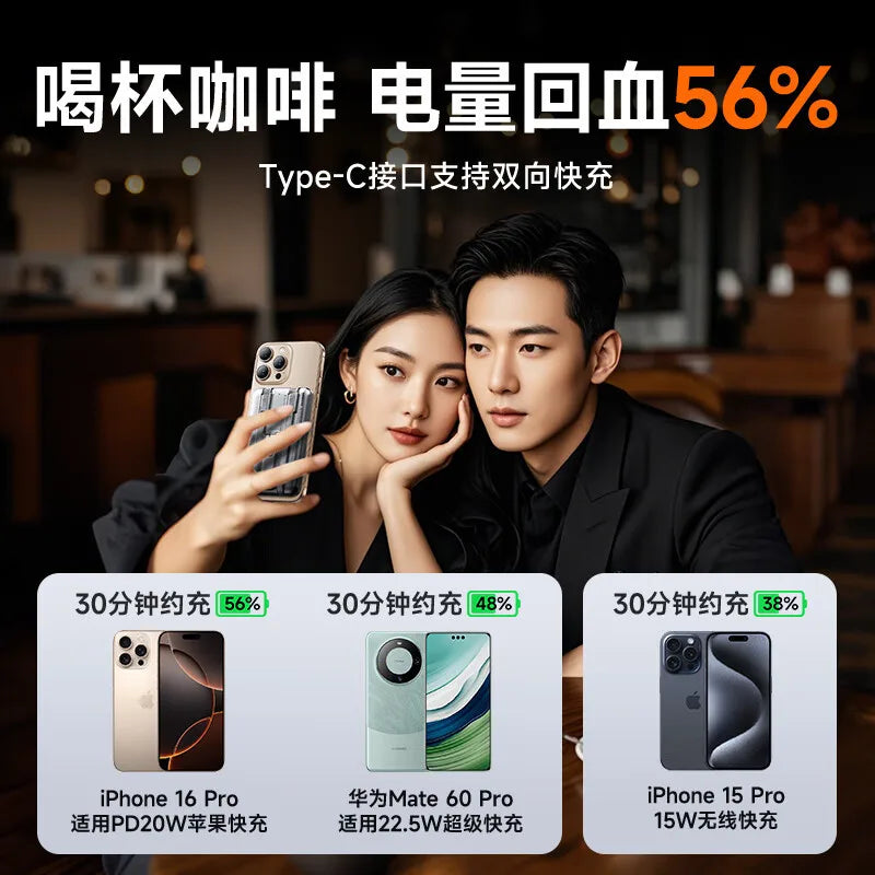Magnetic Wireless Power Bank 10000mAh 5000mAh Spare battery Portable Charger Mobile External Battery Fast charging for iPhone