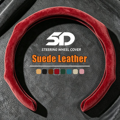 Premium Non-slip Suede Leather Car Steering Wheel Cover Booster Cover For Geely Coolray Boyue Okavango  Icon Emgrand X7 EX5
