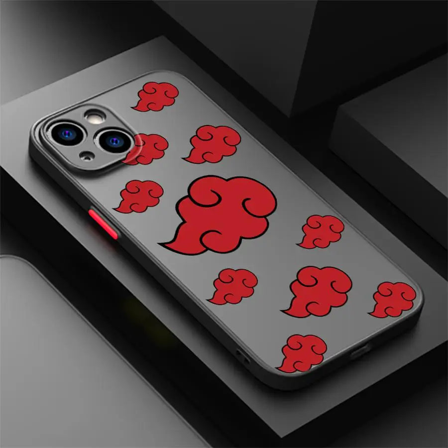 Black Edge Shell Phone Case for Apple iPhone 14 12 Mini 11 13 Pro XS 16e 11 Max 16 XR 15 Narutos Namikazes LOGO