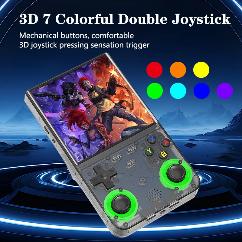 R36 Ultra Console Portable Retro Game 4‘’ IPS Screen Handheld Game Players Emulator Pocket Video Player 64G/128G