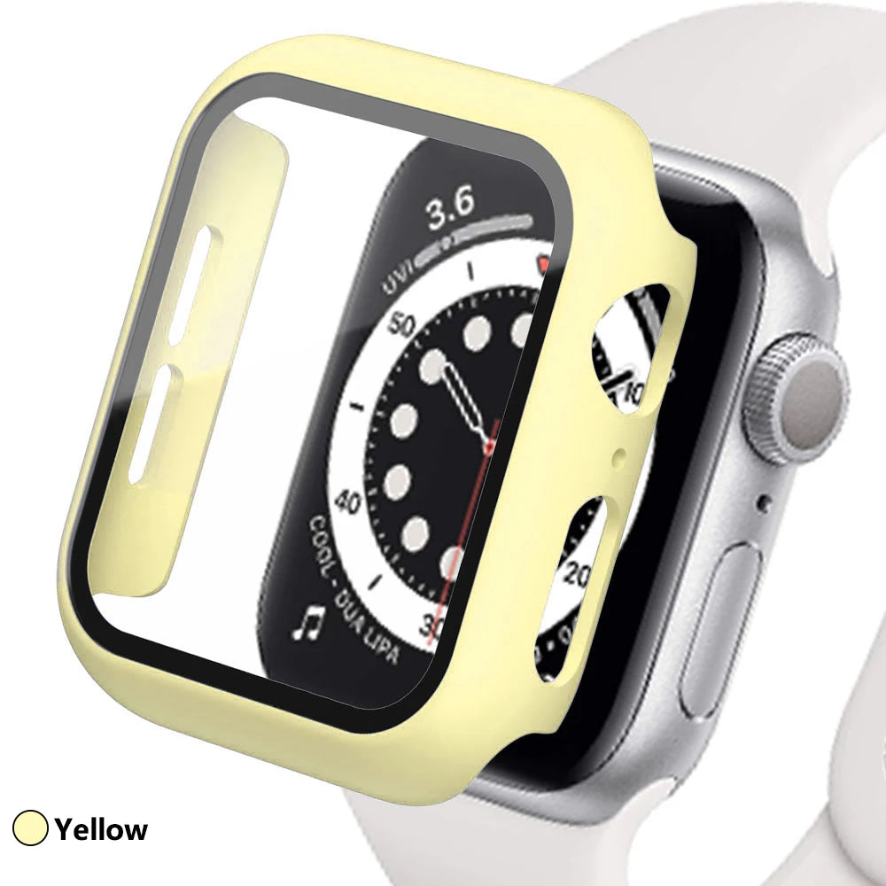 Tempered Glass+Cover for Apple Watch Case Ultra Accessories SE 3 4 5 6 7 8 Iwatch Screen Protector Case 49mm 45mm 41mm 44mm 40mm
